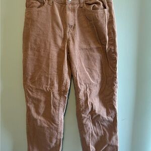 SO Women's Tan Corduroy Straight Leg Pants